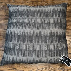 piubelle decorative pillow 24" dark light gray glitch geometric Down Alternative